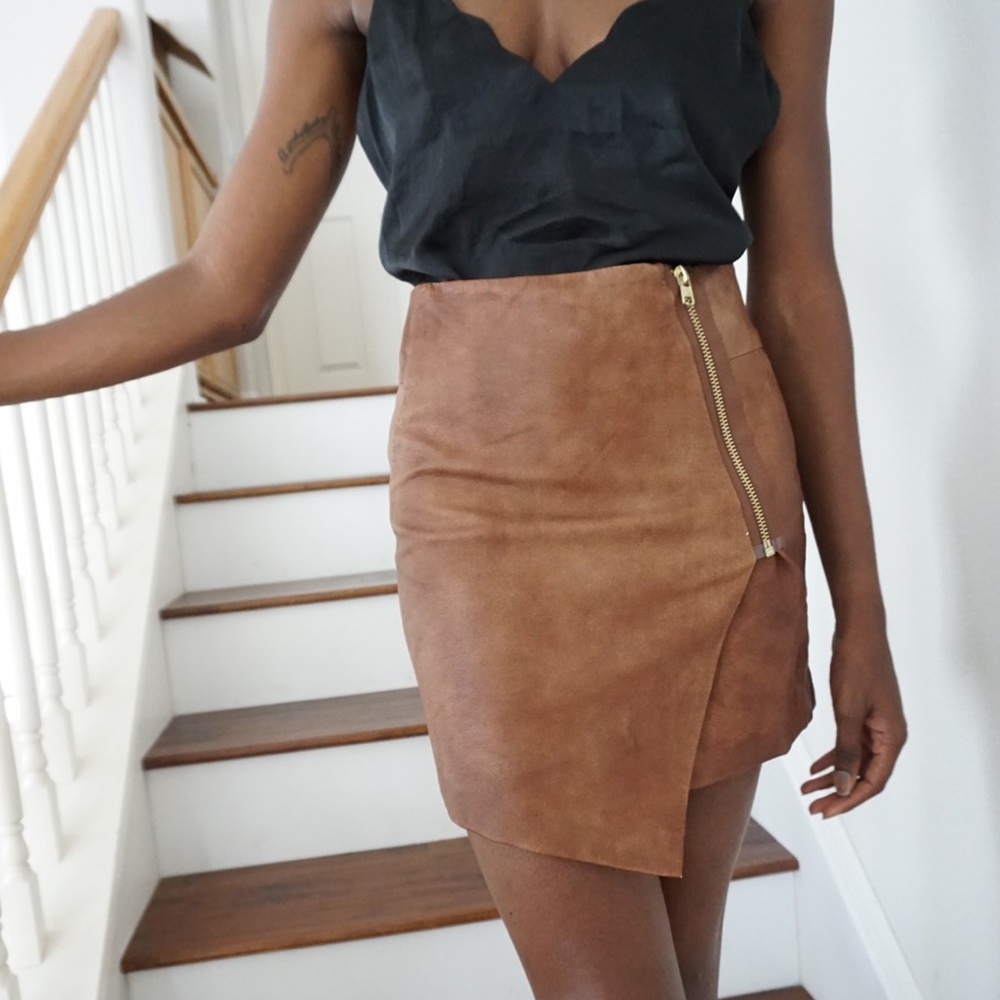 Tan Asymmetrical Skirt from H&M